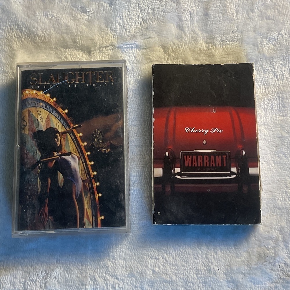 Slaughter and Warrant Cassette Tapes
